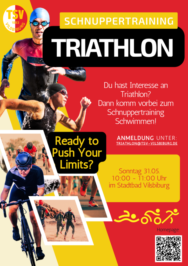 Plakat Schnuppertraining Triathlon